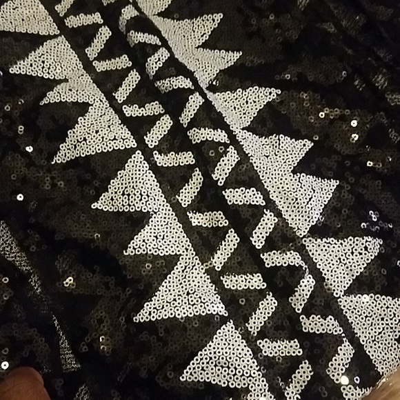 Sequins black high split dress - Picture 2 of 4